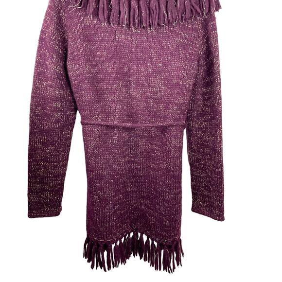 Love Shack Fancy | Purple Wool Sweater Alpaca Cardigan S - Picture 2 of 9